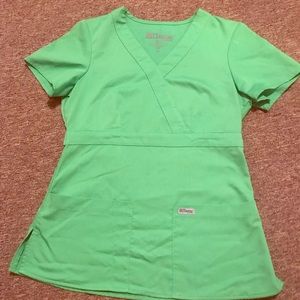 Lime green scrub top